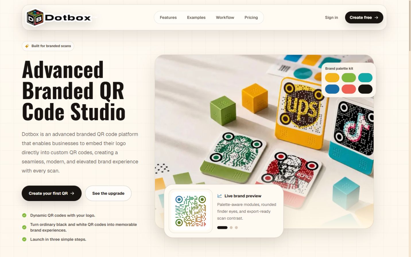 Dotbox branded QR platform